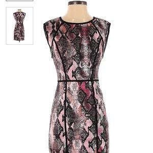 Snake print bodycon dress